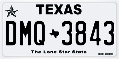 TX license plate DMQ3843
