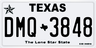 TX license plate DMQ3848