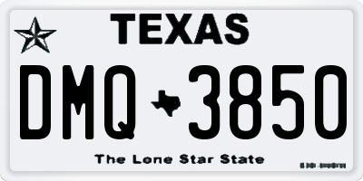 TX license plate DMQ3850