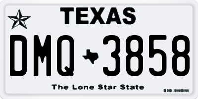 TX license plate DMQ3858