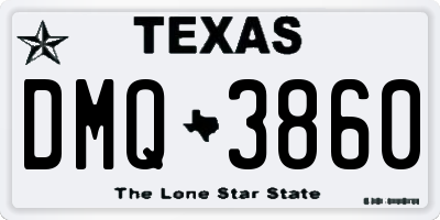 TX license plate DMQ3860
