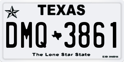 TX license plate DMQ3861