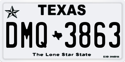TX license plate DMQ3863