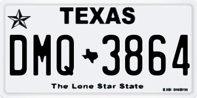 TX license plate DMQ3864