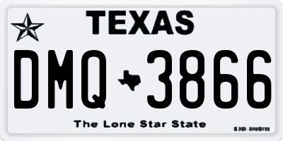 TX license plate DMQ3866