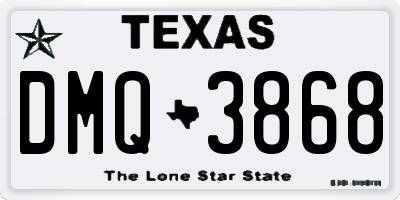 TX license plate DMQ3868