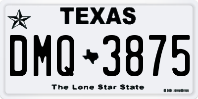 TX license plate DMQ3875