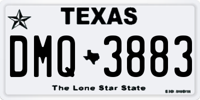 TX license plate DMQ3883