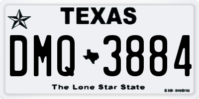 TX license plate DMQ3884