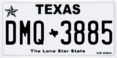 TX license plate DMQ3885