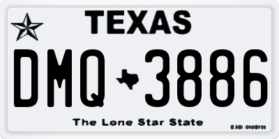 TX license plate DMQ3886