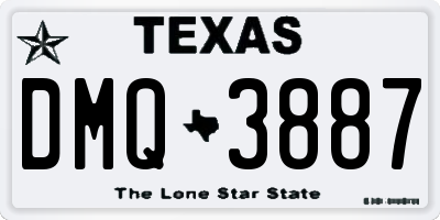 TX license plate DMQ3887