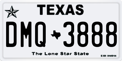TX license plate DMQ3888
