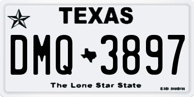 TX license plate DMQ3897