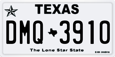 TX license plate DMQ3910
