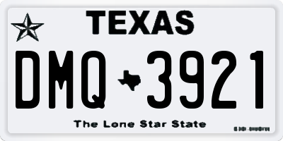 TX license plate DMQ3921