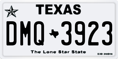 TX license plate DMQ3923