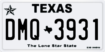 TX license plate DMQ3931