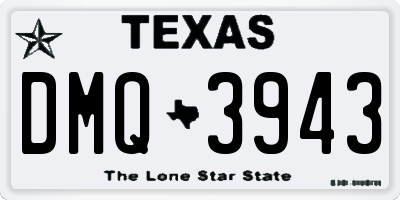 TX license plate DMQ3943