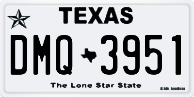 TX license plate DMQ3951