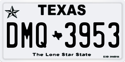 TX license plate DMQ3953