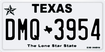TX license plate DMQ3954