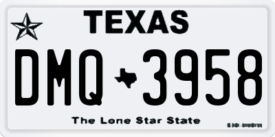TX license plate DMQ3958