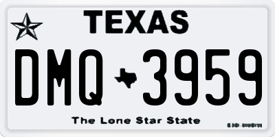 TX license plate DMQ3959