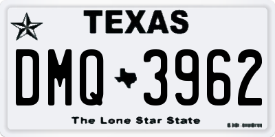TX license plate DMQ3962