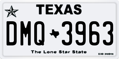 TX license plate DMQ3963