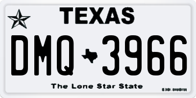 TX license plate DMQ3966