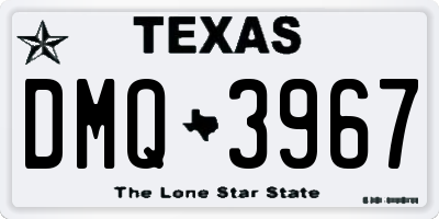 TX license plate DMQ3967