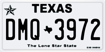 TX license plate DMQ3972