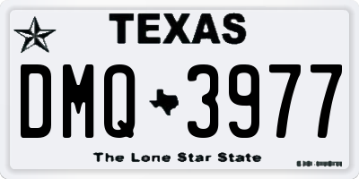 TX license plate DMQ3977