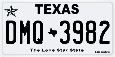 TX license plate DMQ3982