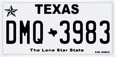 TX license plate DMQ3983