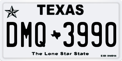TX license plate DMQ3990