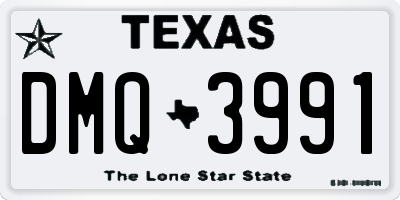 TX license plate DMQ3991