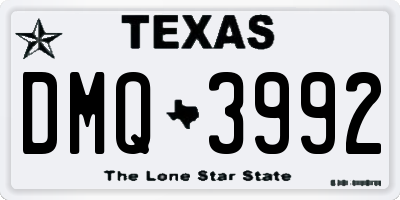 TX license plate DMQ3992