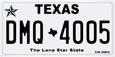TX license plate DMQ4005