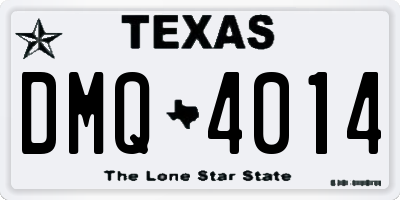 TX license plate DMQ4014