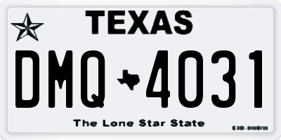 TX license plate DMQ4031
