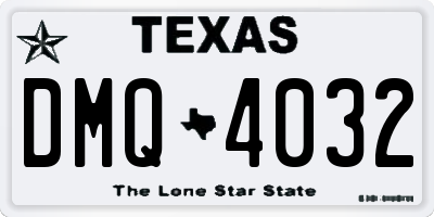 TX license plate DMQ4032