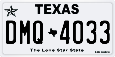 TX license plate DMQ4033