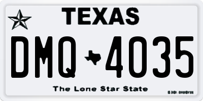 TX license plate DMQ4035