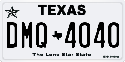 TX license plate DMQ4040