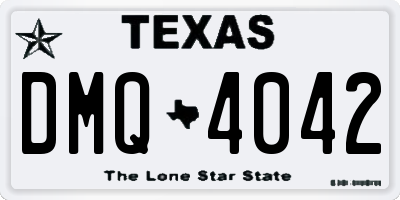 TX license plate DMQ4042