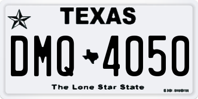 TX license plate DMQ4050
