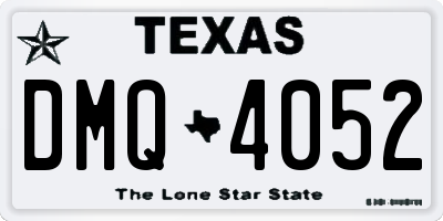 TX license plate DMQ4052