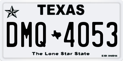 TX license plate DMQ4053
